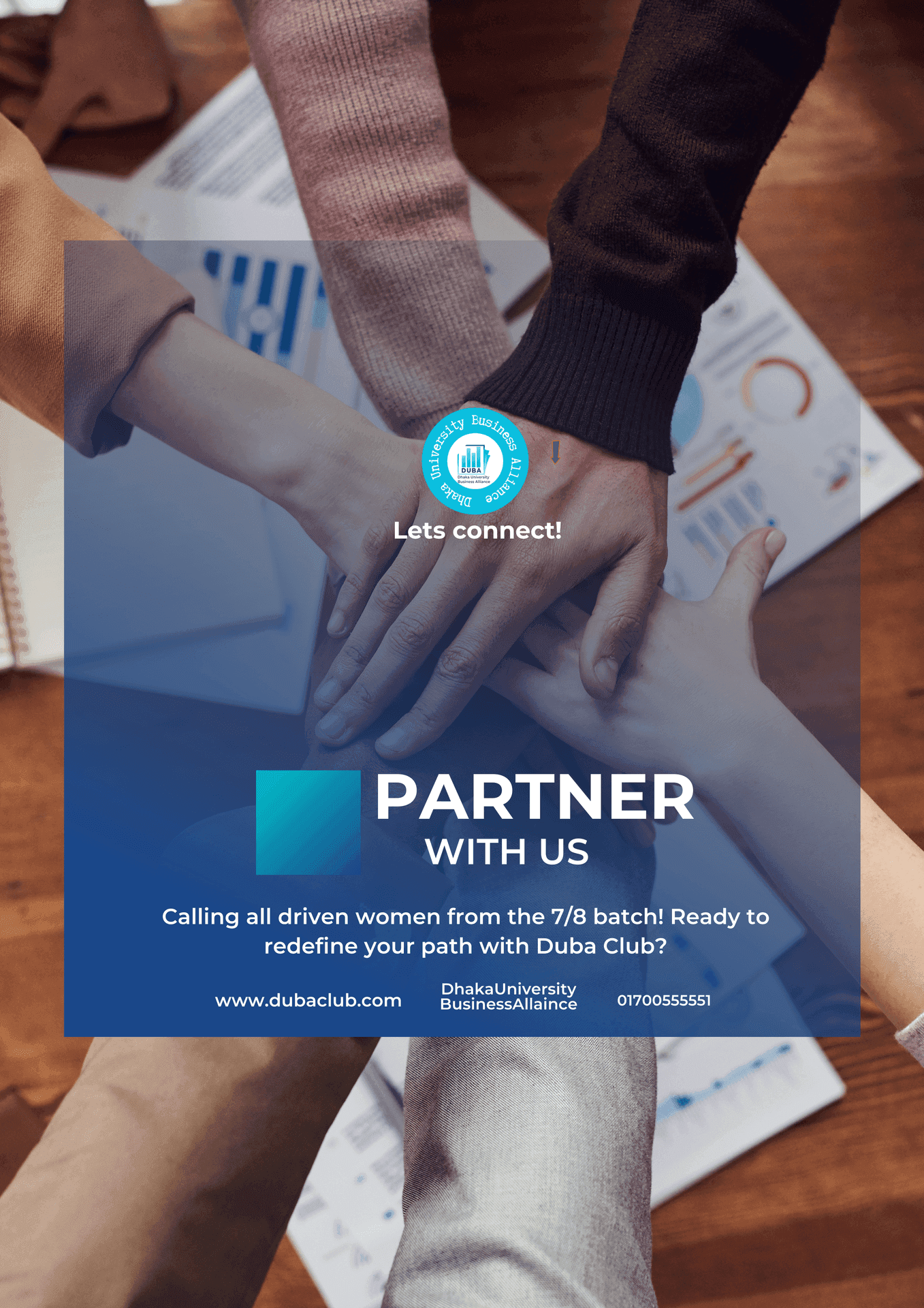Partner with us poster.